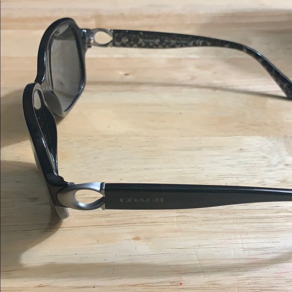 COACH WOMENS ACETATE NON POLARIZED BLK/GRAY NWT - Picture 2 of 7